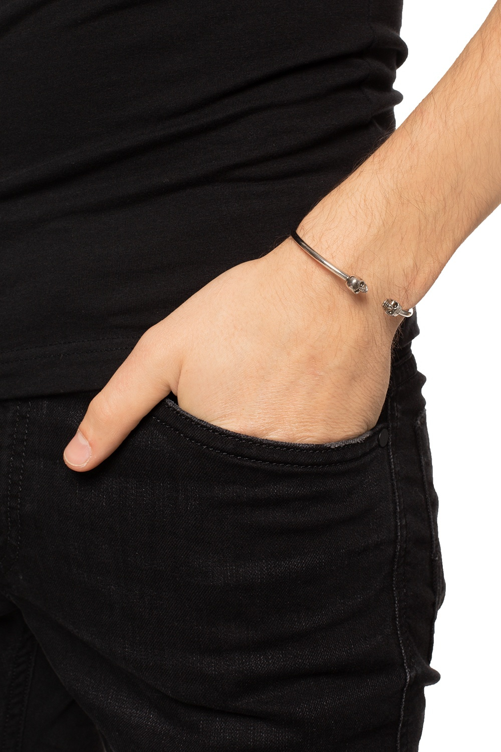 ブレスレット alexander mcqueen FW25 'Skull' bracelet (554479J160Y 0446) Alexander McQueen Skull motif bracelet | Men's Jewelery | Vitkac